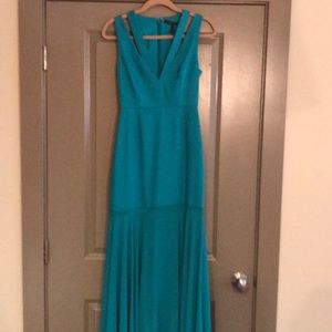 ❌SOLD❌: NWT BCBG Orlena Teal Cutout Gown Size 2